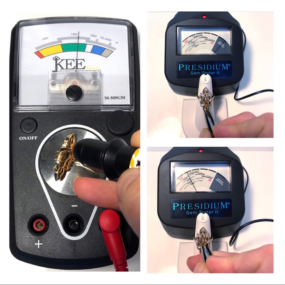 14KT GENUINE 1910’S EDWARDIAN HEAVY DIAMOND & CITRINE ANTIQUE NAVETTE RING - Picture 6 of 11